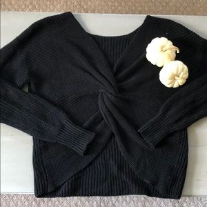 Black twist sweater